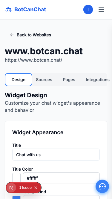 Chatbot Messages and Text Configuration