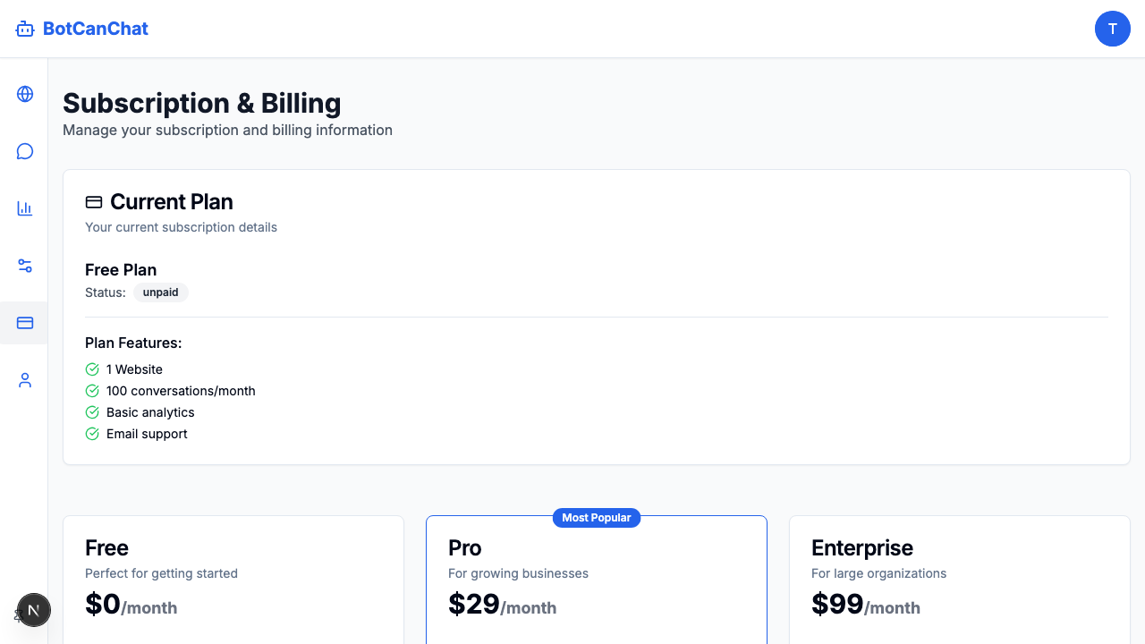 Subscription Dashboard